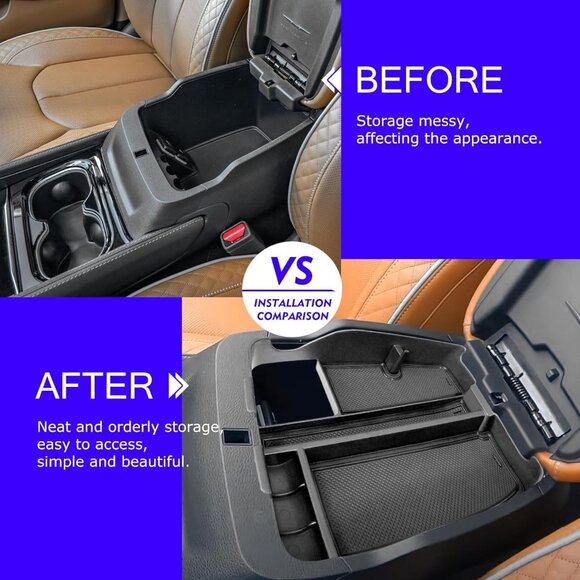 For 21-24 Chrysler Pacifica Center Console Organizer Tray added storage - Picture 6 of 8